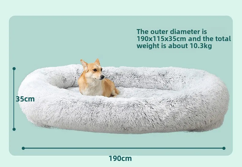 Large Kennel Pet Pad Human Dog Bed Winter Warm Pet Supplies Removable and Washable Sofa Lazy Can Sleep and Lie Down