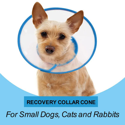 Pet Recovery Dog Cones Cat Cones After Surgery Adjustable Breathable Dog Cone Collar Soft Plastic Puppy Elizabethan E-Collar
