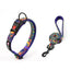 Adjustable Pet Dog Collars Color Graffiti Soft Cotton Leash Accessories Walking Exercise Safety French Bulldog Puppy Chain