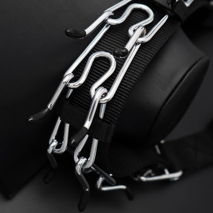 Prong Dog Training Collar Pinch Dogs Collar Iron Pinch Choke collars with Rubber Velcro nylon fabric tape For dogs