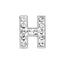 10mm Chrome Alloy Diamond Capital English Alphabet Jewelry Manual Diy Cat Claw Love Pet Collar Accessories