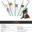 Cat Toy Cat Teaser Sticks Christmas Series Cat Stick Doll Old Reindeer Cat Stick Christmas Gift Bells Pet Supplies.