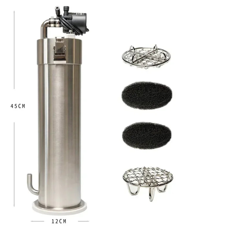 Aquarium Stainless Steel External Canister Filters Top Filter External Canister with Pump ADA Style Filter Bucket Barrel filtro