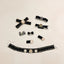 Elegant Black Chihuahua Dog Accessories Pearl Floral Party Hairpins for Kittens Long Hair Wear Bow Tie Necklace Pet Products