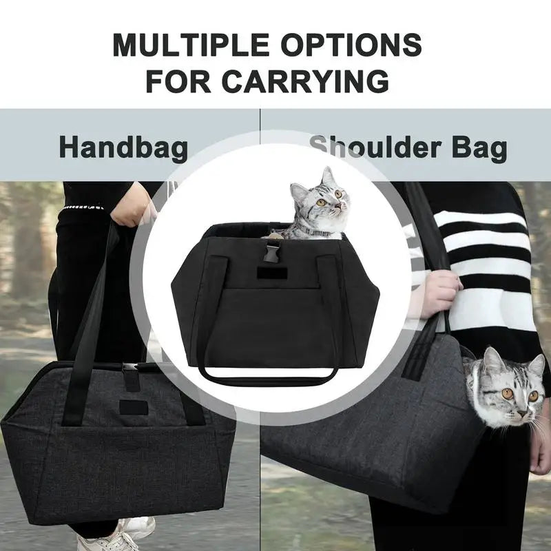 Dog Carrier Heater USB Adjustable Heating Dog Shoulder Carrier Bag Heated Cat Carrier For Cats And Small Dogs With Side Bag Pet