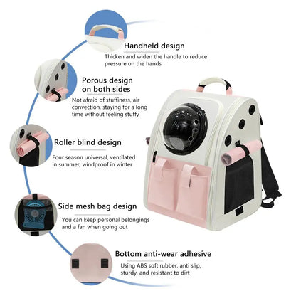 Space Capsule Pet Bag Large Space Portable Backpack For Cats And Dogs Small Pet Capsule Foldable Safe And Breathable Comfortable