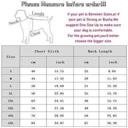Winter Dog Clothes Dog Down Jacket Waterproof Cat Costume Pet Dog Coat Chihuahua French Bulldog Bichon Large Dog Warm Clothes