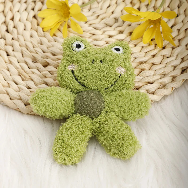 Cat toys filled with cotton and containing catnip balls, animal plush toys that are durable, bite resistant, and fun to play wit