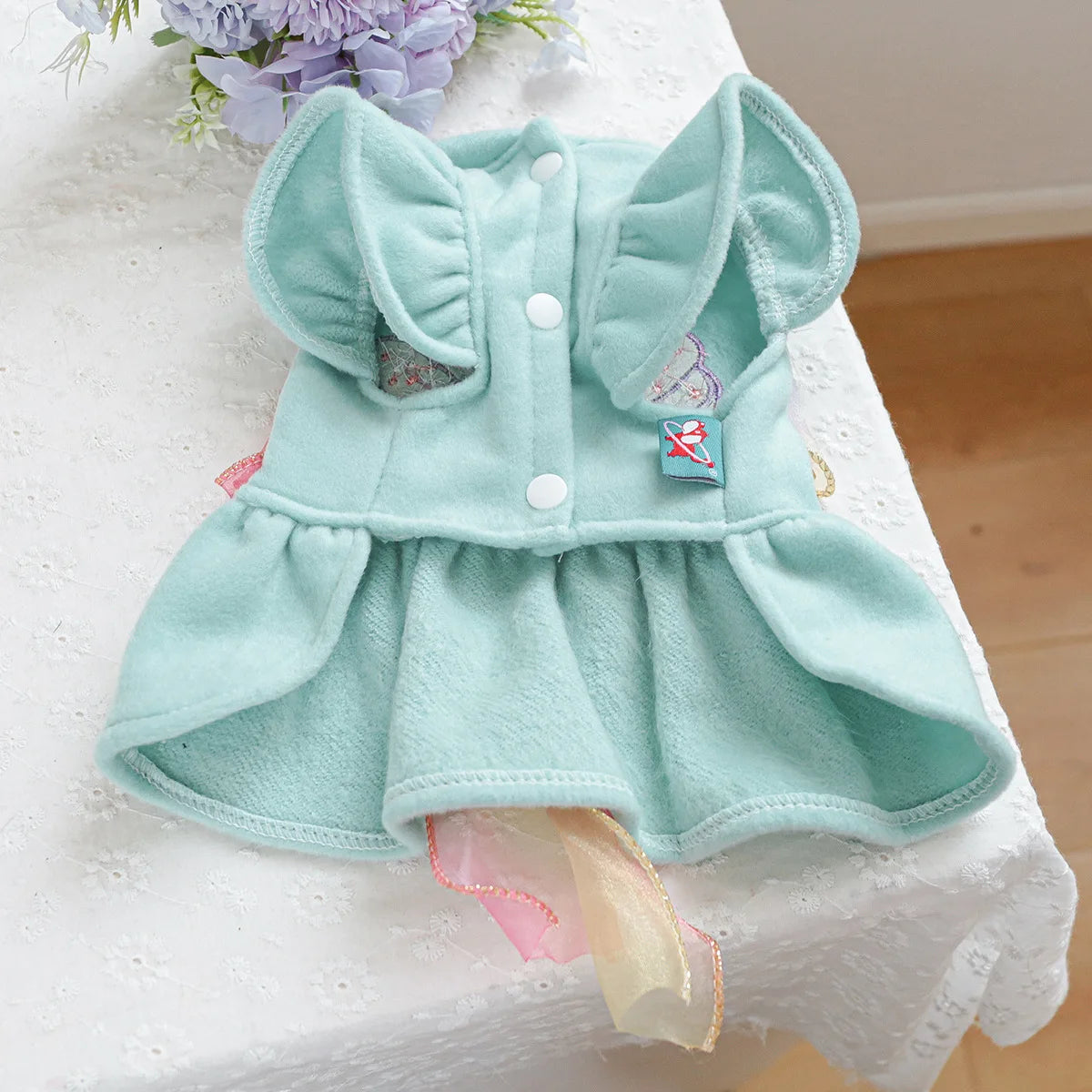 Luxury Woolen Princess Dress for Small Dogs Girl, Autumn Winter Warm Dog Clothes Yorkie Chihuahua Puppy Bowknot Skirts