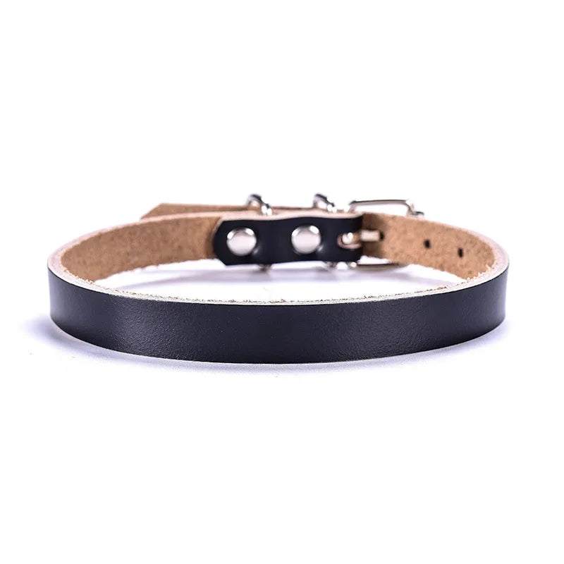 Adjustable Dog Collars Genuine Leather Pet Dog Collar Leash Lead For Small Medium Large Dogs Bulldog Pugs Beagle Dogs Supplies