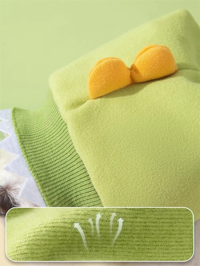 Elastic Winter Cosplay Cat Hat Funny Animal Warm Cotton Pet Dog Head Wear Halloween New Year Chihuahua Gifts Pet Accessories