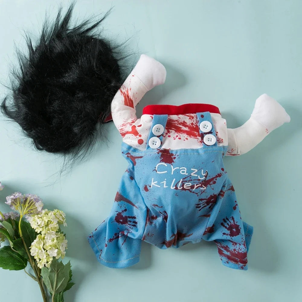 Halloween Dog Clothes Funny Pet Dogs Cosplay Costumes Set Christmas Dog Costume Comical Outfits for Pet Cat Puppy Party Clothing