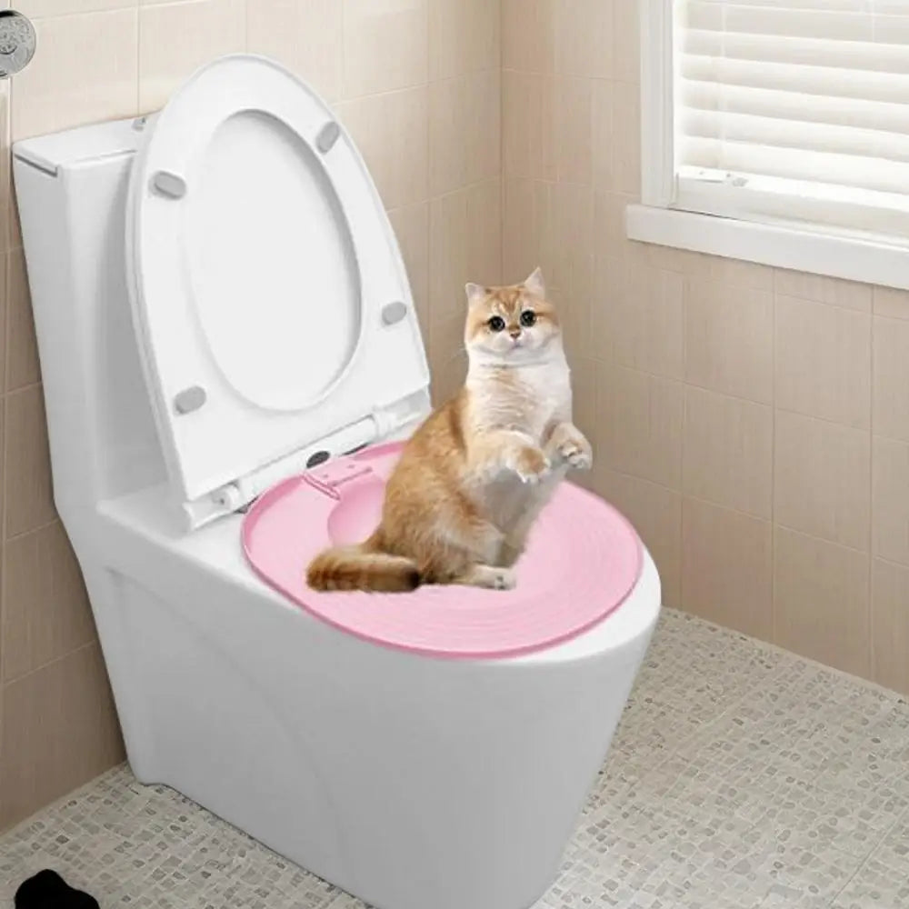 Cat Toilet Training Kit Toilet Litter Box Trainer Reusable Urinal Seat Potty Cat Hygiene Trainer For Pet Care Train Your Cat To