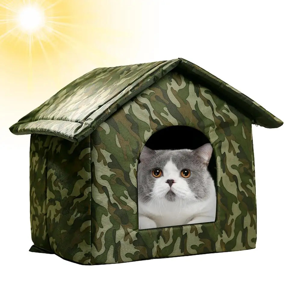 Outdoor Dog Bed Waterproof Roof Bed Waterproof Warm Dog Kennel Winter Tent Dog Nest Thickened Cold-Proof Nest Cat House