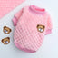 New Warm Fleece Pet Clothes Cute Print Coat Small Medium Dog Cat Shirt Jacket Teddy French Bulldog Chihuahua Winter Outfit
