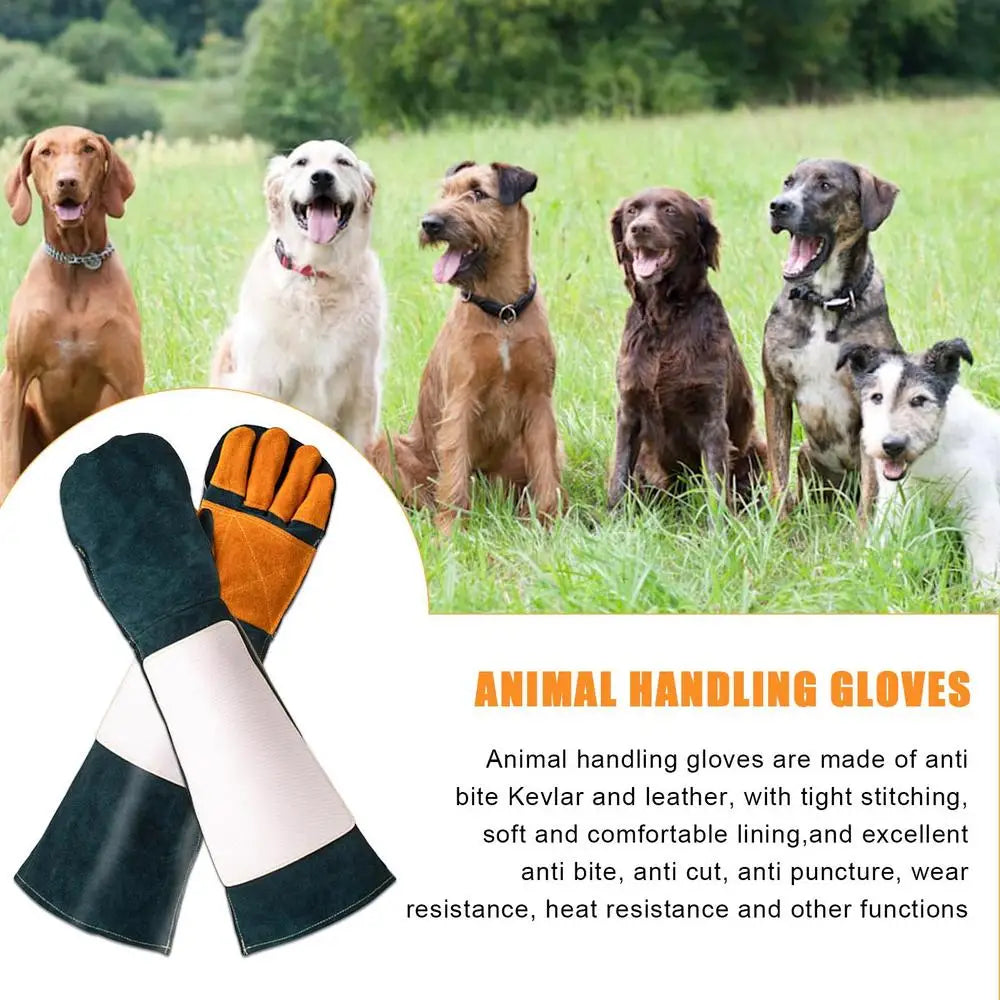 Animal Handling Gloves Extreme Heat And Fire Resistant Gloves Bite Proof Animal Gloves For Cat Dog Bird Pet Trapping Supplies