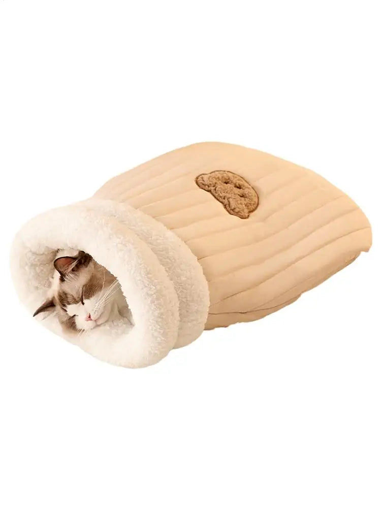 Cat Sleeping Bag Sleeping Bag Semi-Enclosed Cats Dogs Warming Pad Soft Cat Bed Lovely Cat Nest Pet Supplies for Cats and Dog
