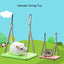 1Pcs  Swing Toy Pet Hamster Toys Hanging Gadget Wooden Cage Accessories Supplies Amuse Mouse Natural Wood Toy for Small Pets