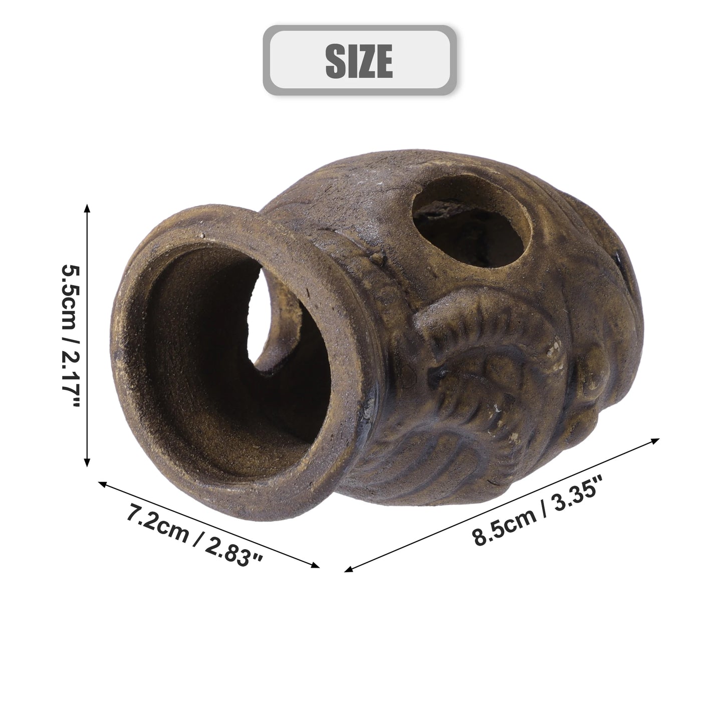 UXCELL Fish Tank Hideaway Rock Cave Ceramic Aquarium Decoration Fish Shrimps Shelter Pet Pottery House Canister Accessories