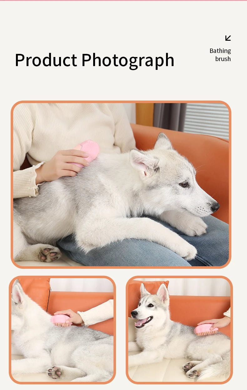 Colored Pet Steam Beauty Comb Cleanable Floating Hair Remove Tangled Hair No Need To Take A Shower Universal For Cat And Dog