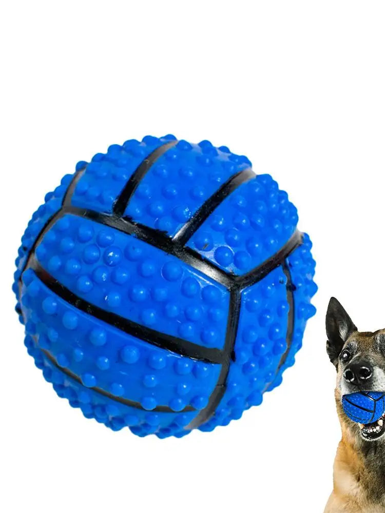 Dog Training Ball Toy Squeaky Treat Ball Interactive Pet Toys Ball Feeder Pet Stimulation Toy Bite-Resistant Puppy Toys