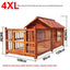 Dog House Outdoor Waterproof  Solid Wood Dog Villa with Yard Outdoor Rainproof Type Four Seasons Universal Pet Kennel