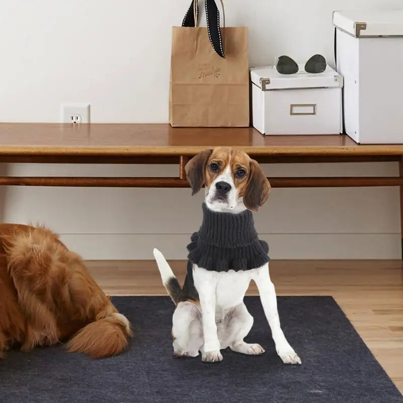 Winter Dog Scarf Ear Protector Knitted Dog Snoods Pet Scarf Noise Ear Protection Comfortable Calming High Elasticity Pet
