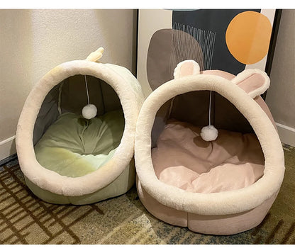 Washable pet lounger cushions, cat mat beds, warm and soft baskets, cozy warm cat kennels, house tents, small pet dogs, winter