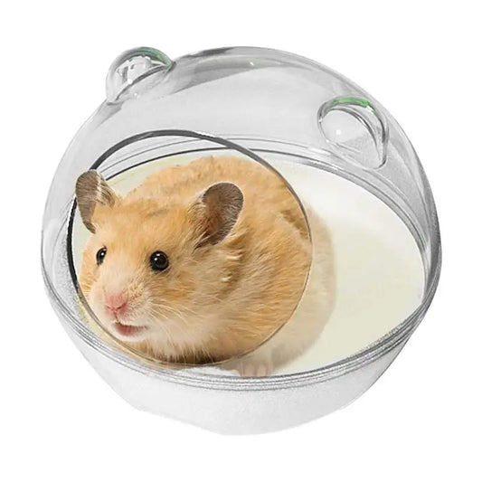 Small Animal Habitat Transparent Hamster Bed With Larger Capacity Wrap-Around Curved Design Hamster Bathtub And Bathroom