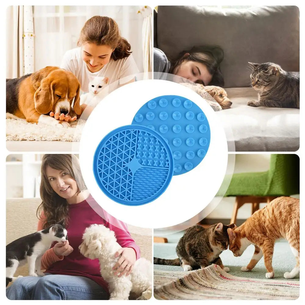 Food-Grade Silicone Dog Lick Mat Safe Soft Slow Feeders Dog Lick Pad Healthy Eating Non-Slip Dog Licking Mat Pet Feeding for Pet