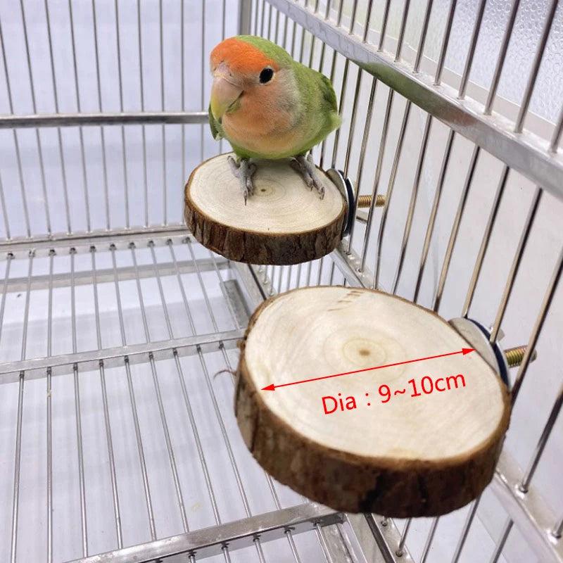 Natural Wood Pet Parrot Raw Wood Fork Tree Branch Stand Rack Squirrel Bird Hamster Branch Perches Chew Bite Toys Stick Supplies