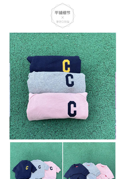The New  Pet Clothes  Dog Costume Embroidery Crew Neck Parent-child Wear Spring and Autumn Pure Cotton Three Colors Seven Sizes