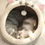 Cat Bed Warm Pet House Kitten Cave Cushion Cat House Round Cat Cushion Cat House 2 In 1 Warm Cats Basket Pet Sleep Bag