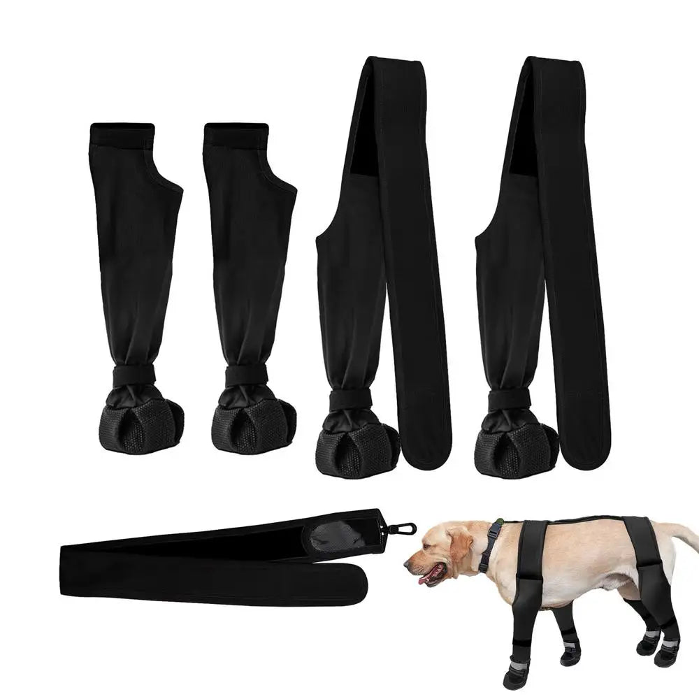 Dog Suspender Boots Waterproof Paw Protectors Soft Puppy Boots Non-slip Dog Winter Shoes Adjustable Booties for Dogs Paws