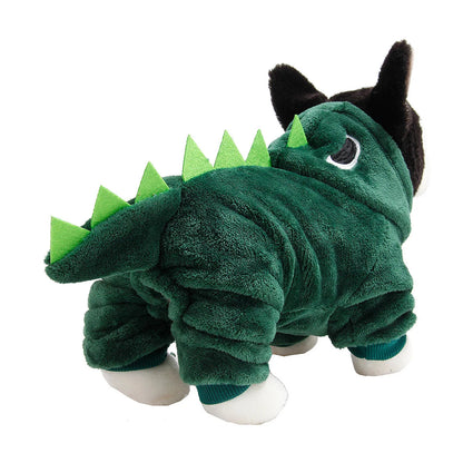 Winter Jacket For Dog Small Dog Coat Dinosaur Dogs Costume Christmas Outfit For Pet Medium Dogs Clothes Chihuahua Puppy Sweater