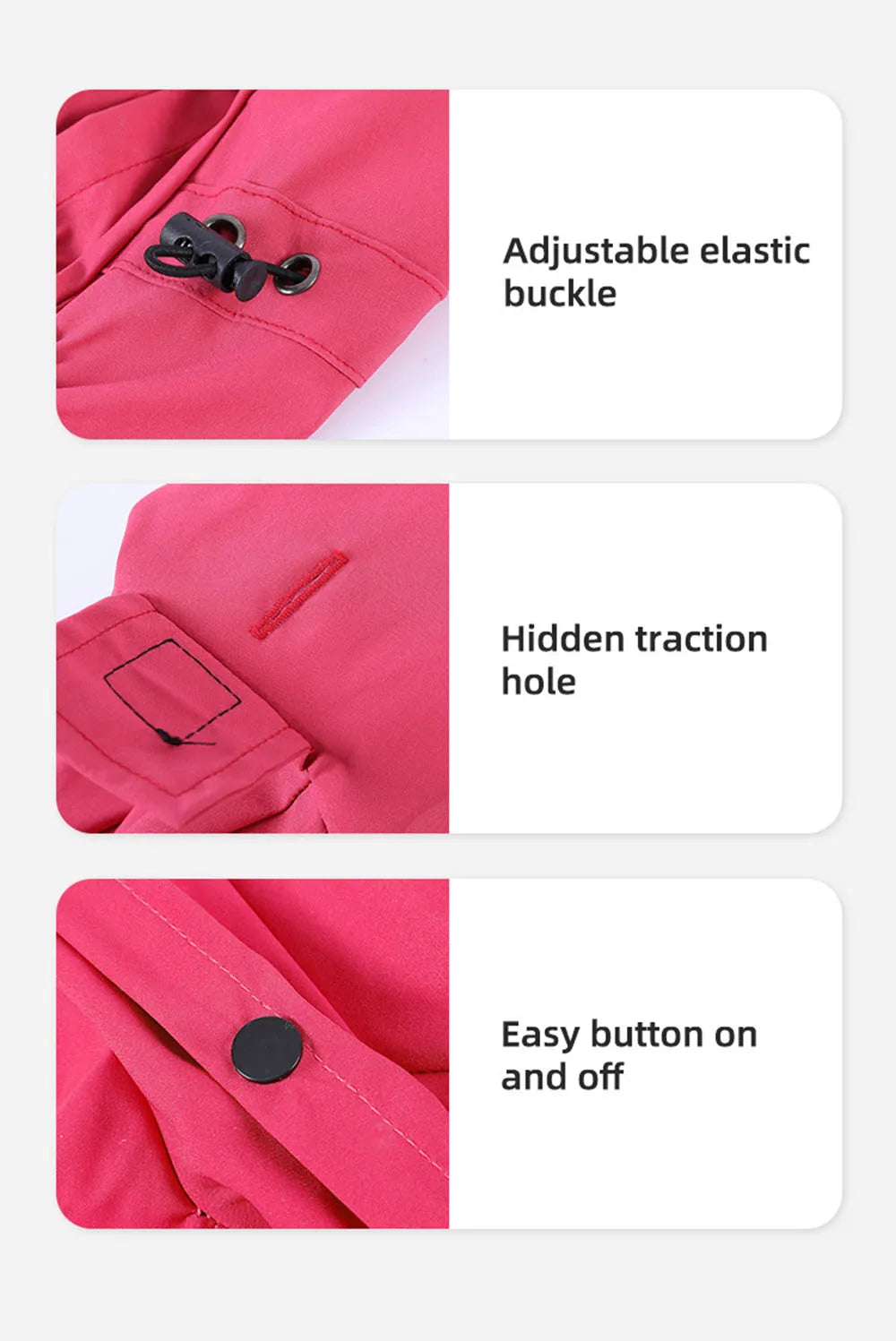 Puppy Raincoat Water-resistant Dog Overalls Raincoat Waterproof Dog Clothes Reflective Small Dogs Rain Jumpsuit Pet Accessories