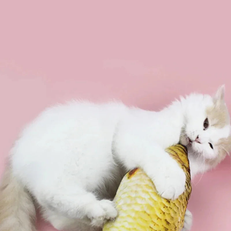 1set/2pcs Simulation Fish Cat Toys For Grinding Teeth And Playing Cat Entertainment Toys Decompression Toys Interactive Toy