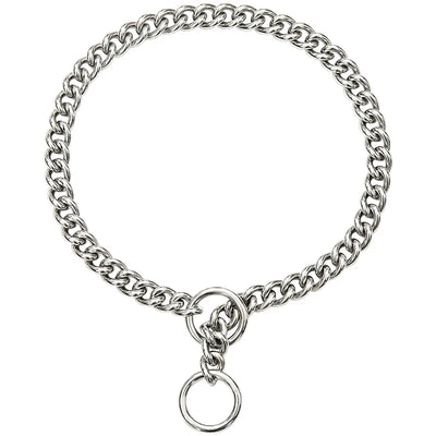 Durable Silver Dog Chain Collar Stainless Steel Choke Cuban Link Necklace Pet Training Collar for Small Medium Large Dogs Pitbul
