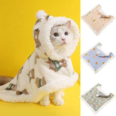 Sphynx Cat Sleeping Bag Cloak Winter Warm Pet Mat Blanket for Cats Gotas Kitten Sleeping Quilts mascotas Accessories Hood Pajama