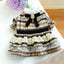 High Collar Small Dog Clothes Plaid Woolen New Year Autumn Winter Brown Overalls for Cats Maillard Fashion Girl Chihuahua Dress