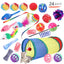 Cat Toys Mouse Shape Balls Foldable Cat Kitten Play Tunnel Chat Funny Cat Tent Mouse Supplies Simulation Fish Cat Accessories