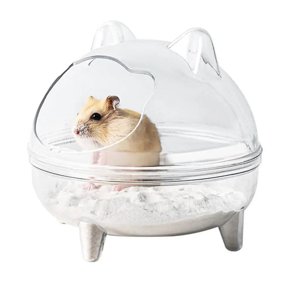 Hamster Sand Bath Container Fully Transparent Hamster Chinchilla Sand Bathroom Plastic Toilet Bathtub For Syrian Hamster