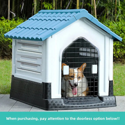 New Dog House Outdoor Waterproof Kennel All Seasons Indoor Dog House Outdoor Rainproof Sunscreen Medium and Large Dogs.