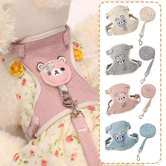 Cat Leash Vest Type Cute Fairy Cat Walking Rope Pet Harness Type Universal For Small Medium-sized Pets Cats And Dogs Adjustable