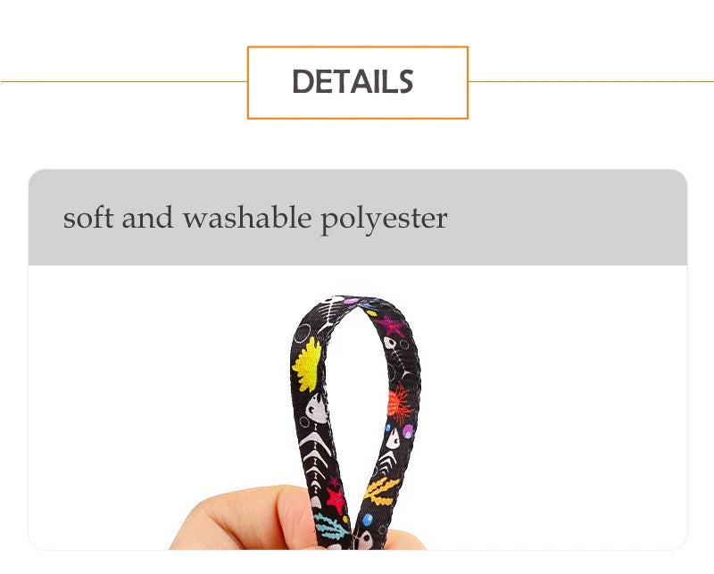 Cartoon Pet Cat Neck Collar for Small Dogs 19-28cm Ring Bell Anti Lost Adjustable Chihuahua Neck Wear Polyester Pet Accessories