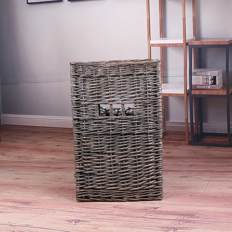 Pet basket willow weaving, willow weaving cute pet nest double-layer pet basket handmade four-season universal kennel cat litter