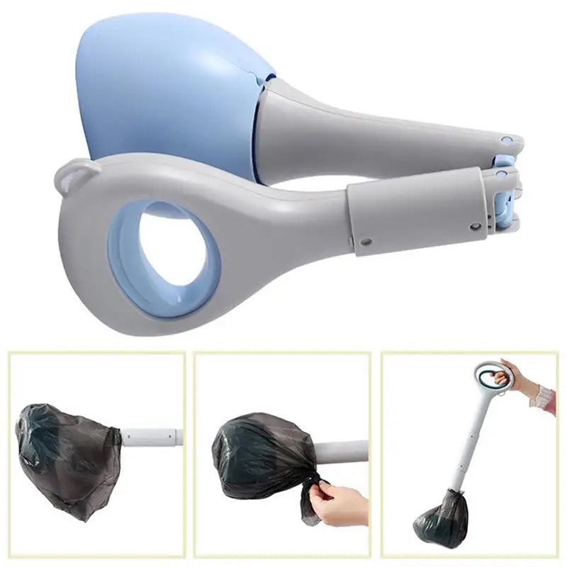 Pet Poop Picker Pet Poop Shovel Tool With Waste Bag Poop Scooper With Poop Bag Dispenser Waste Shovel For Grass Gravel Pick Up
