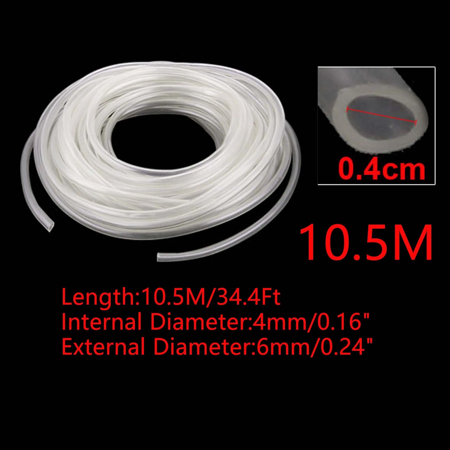 UXCELL Aquarium Flexible Pump Hose Oxygen Circulate Pipe Silicone Tube Water Connector ID 4mm Parts Tools Fish Tank Accessories