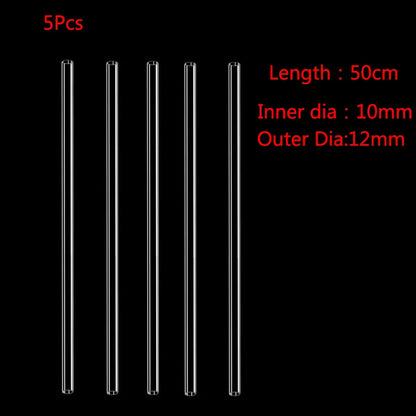 High Transperant Aquarium Water Pipe PETG Acrylic Hard Tube Transparent Rigid Tubing OD 6mm 8mm 10mm 12mm 50CM Clear 5Pcs/lot