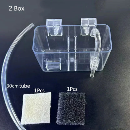 3in1 Fish Tank External Filter Box Plastic Filter Dry and Wet Separation Small Silent External Suspend Aquarium Drip Overflow